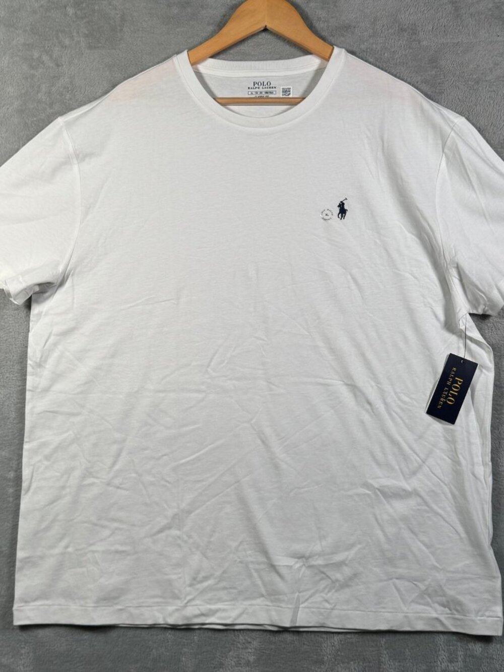 Polo Ralph Lauren T Shirt Mens XL White Classic Fit Crew Neck Cotton Logo $55